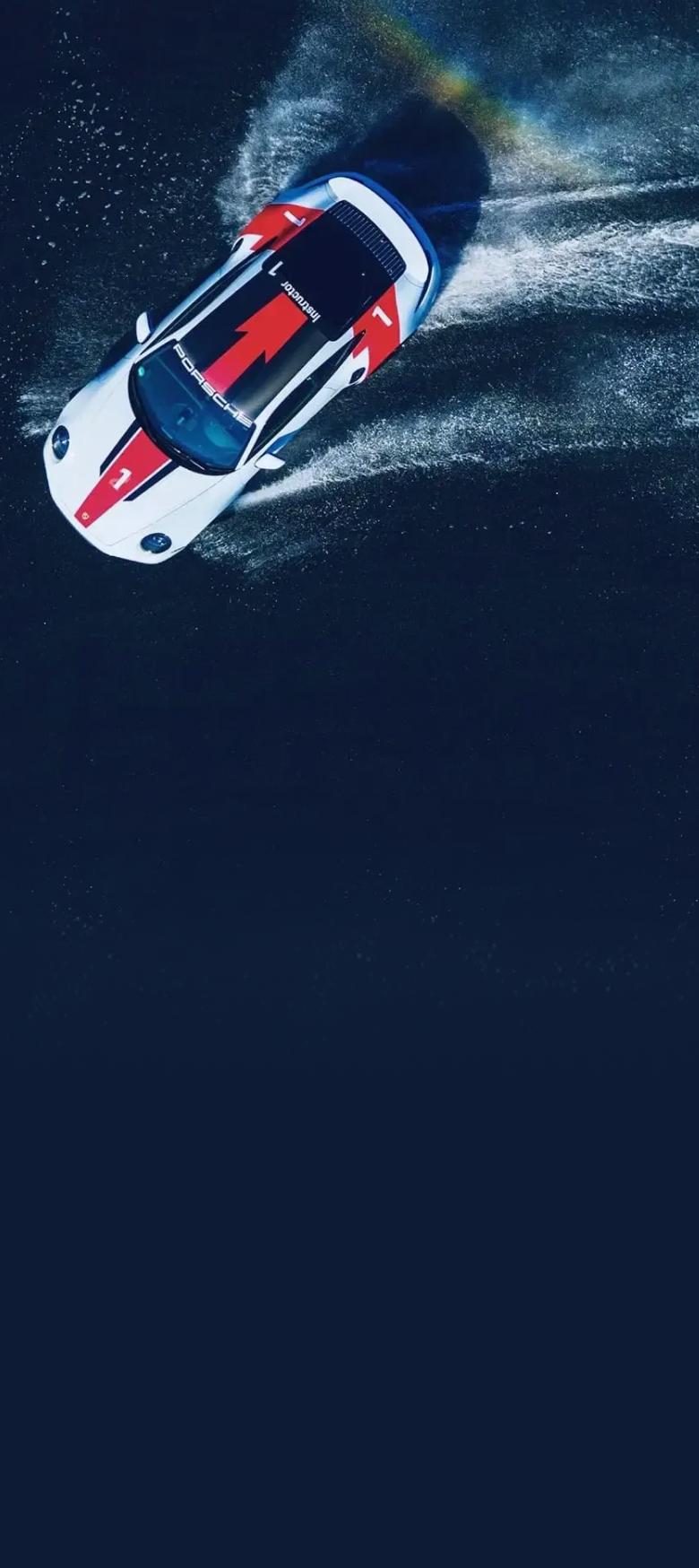 Porsche over water